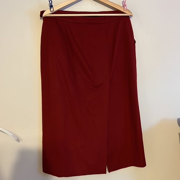 MaxMara Red Wool Pencil Skirt - Picture 2 of 5